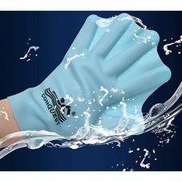 Luvas de treinamento de resistência à água para adultos Luvas de Fitness para natação Luvas de silicone para natação Luvas de mergulho Luvas de natação 1 par - Image 2