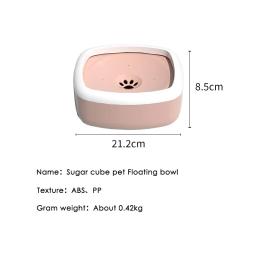 Pet tigela flutuante, boca não-molhante, água potável, Cat Drive, bebedor, suprimentos para animais de estimação, 1 L, 1.5L - Image 5