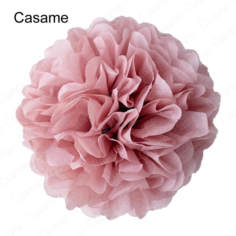 Dusty Pink Hanging Flower Set, Papel Tissue, Pom Poms para Casamento e Outras Ocasiões Especiais Festa e Aniversário - Image 1
