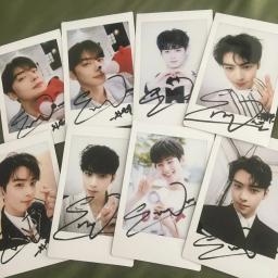 Cartões fotográficos Cha EunWoo autografados, 3 polegadas, K-POP coleção, 2023 - Image 1