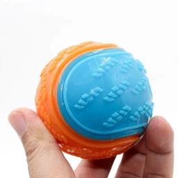 TPR Squeaky Bolas para Cães, Brinquedos Interativos, Mastigar Brinquedo, Limpeza dos Dentes, Resistência à Mordida, Pet Shop, 6Pcs - Image 6