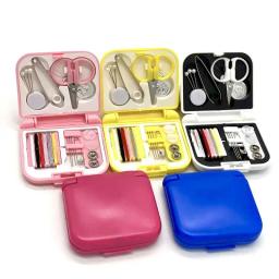 Mini Kits de costura de viagem portáteis, fios de agulha multifunções, estojo de armazenamento, trabalho manual, acessórios de costura, ferramentas - Image 1