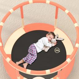 Conjunto de trampolim de ginástica multitamanho para crianças, cama de salto com rede de segurança, presentes de aniversário - Image 1