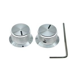 KAISH-Metal potenciômetro botões, Pot botões, Universal Top Hat botões, Volume Tone Control botão para baixo de guitarra e AMPS, 1/4 in, 6,35 milímetros, 2PCs - Image 4