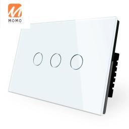 2021 nova atualização preto ouro painel de toque luz interruptor de parede dimmer - Image 3