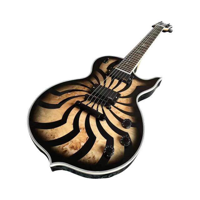 Guitarra Elétrica Personalizada G-Wylde com Captador EMG e Acabamento em Ébano para Explosão Sonora