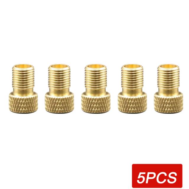 Bike Valve Adapter: Brass Presta Schrader Valve Converter Pump Connector Accessories 5/10 Pcs