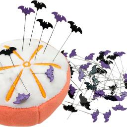 Patchwork Pins para Costura, Ferramentas De Costura, Acessórios Bordados, Halloween Bat, Agulha De Costura, DIY, 50 PCs, 100PCs - Image 6