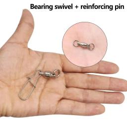Pin De Conector De Pressão Giratória, Rolamento De Esferas, Kit De Fivela De Anel De Rolamento, Linha De Lure Conectar, Bloqueio Cruzado, Ferramentas De Pesca, 20Pcs - Image 3