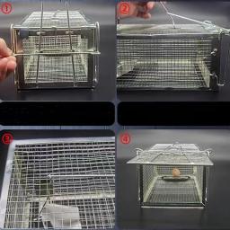 Alta Sensibilidade Grande Mouse Cage, Armadilha De Mouse Material Galvanizado Cercado, Armadilha De Controle De Pragas, Jardinagem Doméstica, 1Pc - Image 4