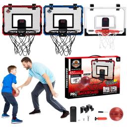 Indoor Basketball Hoop Set com placar eletrônico, brinquedo esportivo, quarto cestas de basquete, bola líquida presentes para crianças, meninos, adolescentes - Image 2
