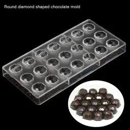 Molde De Chocolate De Policarbonato Com Forma De Diamantes, Ferramentas De Cozimento E Pastelaria De Confeitaria, 21 Cavidade, 8g por Peça - Image 1