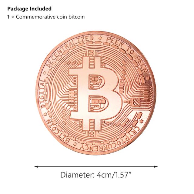 Moeda Bitcoin Comemorativa Banhada a Ouro: Coleção Exclusiva de Arte Antiga em Rosa e Prata