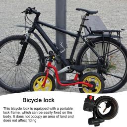 Fechadura de bicicleta com chave para bicicleta elétrica, fechaduras de cabo anti-roubo, fechadura de bicicleta segura enrolada, combinação de pesados, 1,2 m - Image 2