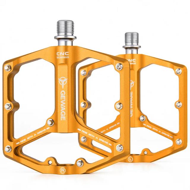 Pedais de bicicleta de alumínio leve com ampla plataforma e rolamento selado para MTB, BMX e bicicletas Fixie - 9/16" 2024