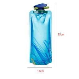 Garrafa de água PE dobrável ao ar livre, Soft Flask, Squeeze Portable, Running, Cycling, Hiking, Camping, Bag, 700ml - Image 6