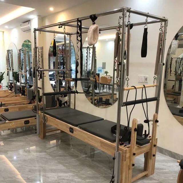 Pilates Cadillac Reformer 3 em 1 Madeira Carvalho Maple para Treinamento de Estúdio de Yoga