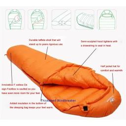 Saco de dormir ultraleve, Pole Goose Down, Trekking Turismo e Camping Pack, Suprimentos de Montanhismo ao ar livre, Equipamento Base, Inverno - Image 4