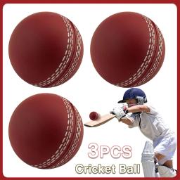 Durável PU Training Cricket Balls, Wind Swinging, Saltando, Spinning, Portátil, Esportes, Prática, 3Pcs - Image 1