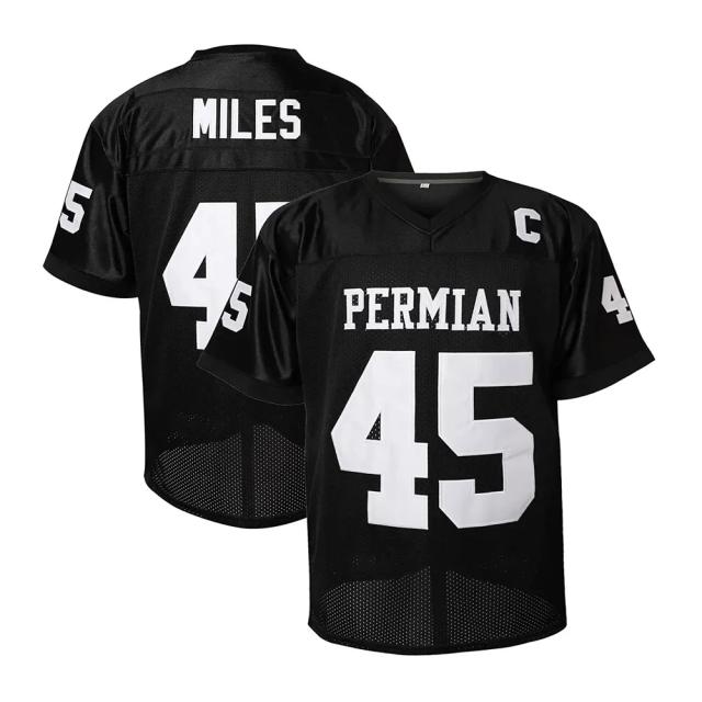 Camiseta Masculina Respirável de Futebol Americano com Bordados e Malha Leve para o Verão