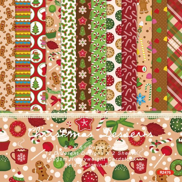 Pacote de Papel de Natal KSCRAFT para Scrapbooking DIY - 24 Folhas para Cartões e Álbum de Artesanato