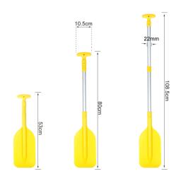 1pc ajustável caiaque sup paddle emergência telescópica pá portátil dobrável liga de alumínio remo segurança barco acessório amarelo - Image 1