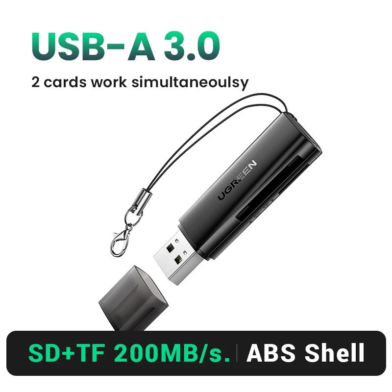 Ugreen leitor de cartão usb 3.0 para sd micro sd tf adaptador de cartão de memória para computador portátil acessórios multi smart cardreader leitor de cartão - Image 1
