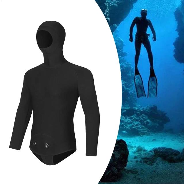 Jaqueta Masculina com Capuz Wetsuit Ideal para Freediving, Caiaque, Surf e Natação