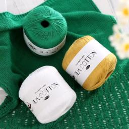 Fio De Algodão De Crochê Para DIY, Fio De Crochê, Bola De Lã, Material De Boneca Tecida À Mão, Chapéu E Roupas, Linha De Renda, 50g, Rolo - Image 6