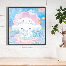 Kit de pintura de diamante para Home Decor, Mão Arte Mosaico, Bordado Cor Óleo, DIY, Sanrio, Cinnamoroll, 5D, Novo, 2024 - Image 2
