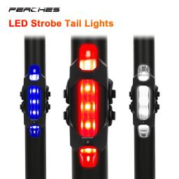 Led bicicleta luz da cauda usb recarregável mountain bike segurança aviso dianteiro e traseiro piscando luzes noite equitação acessórios - Image 2