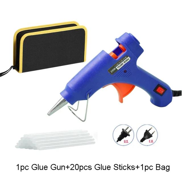 Pistola de Cola LiTuiLi Hot Melt para DIY - Ferramenta Elétrica Compacta com 20 Bastões de Cola de 7mm