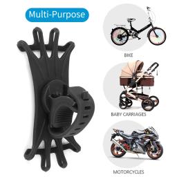 Universal 360 Rotatable Bicicleta Suporte Do Telefone, Suporte Da Motocicleta, Suporte De Silicone, GPS Suporte Para iPhone, Xiaomi, Huawei Smart Phones - Image 1