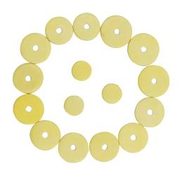 Flauta pad para chave, amarelo cortiça almofada, almofada de couro, peças de reposição instrumento musical, 16pcs - Image 3
