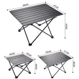 Mesas de armazenamento dobráveis ao ar livre mesa ultraleve acampamento piquenique churrasco mesas portáteis simples mesas de pesca móveis de acampamento - Image 6