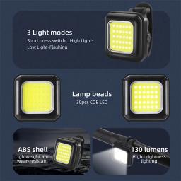 West biking luz traseira dianteira da bicicleta ipx45 à prova dwaterproof água led carregamento ciclismo lanterna traseira led luz de advertência segurança da bicicleta - Image 2