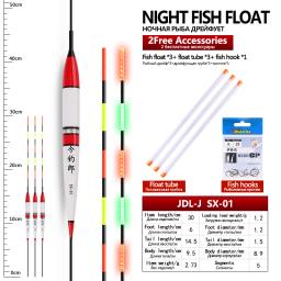 Flutuadores luminosos com 3 lâmpadas noturnas, 3 tubos flutuantes + 1 saco de presente, ganchos, dois modelos, ferramenta de rolha de pesca do lago, sem bateria - Image 6