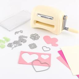 Mini Manual Morre Máquina de Corte e Gravação, DIY Artesanato Máquina Cortada, Artesanato Scrapbooking, Ferramentas de Corte Álbum, Cores Bege - Image 4