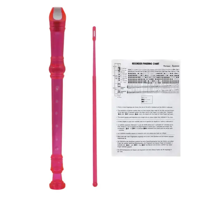 Conjunto de Flautas Verticais de 8 Furos para Iniciantes e Profissionais em Madeira e ABS - Ideal para Prática e Estudo em Música Orff