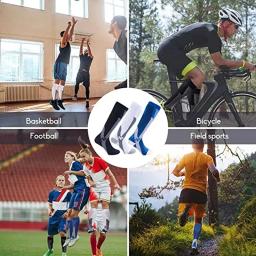 Meias esportivas de compressão para homens e mulheres, varizes, maratona, ciclismo, futebol, meias altas, 20-30mmhg, EU36-50, novo - Image 4
