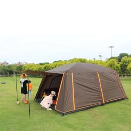 Barraca Grande Família ao ar livre, 5-8 Pessoas, Tourist Camping, Cobertura total, impermeável, 4 Estações, 2 Quartos, 1 Sala, Travel Tent - Image 5
