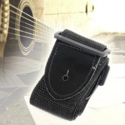 Correia de guitarra preta com bolso, Cinto de guitarra acústica popular, Correias de guitarra personalizadas - Image 2