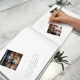 Livro personalizado do convidado do casamento, álbuns de fotos personalizados, elegante senhor e senhora casais hardback lembrança livro, verde preto e branco - Image 4