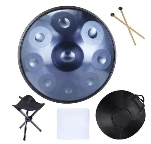 D Minor Steel Tongue Drum for Yoga Meditação, Música Bateria, Instrumentos de Percussão, Handpan Drum, 9 10 12 14 Tom, 22 Polegadas, 432Hz, 440Hz - Image 1