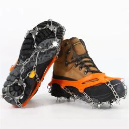 Inverno 10 dentes crampon montanhismo neve antiderrapante crampon sapato capa gelo agarrar esqui garra caminhadas escalada equipamentos de proteção - Image 4