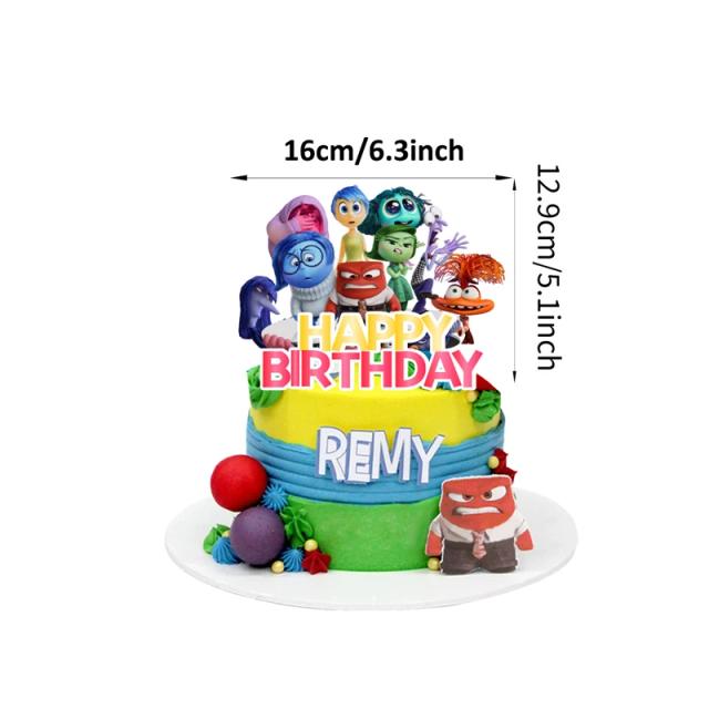 Festa Temática Disney Inside Out: Kit Completo de Decoração para Aniversário Infantil com Balões, Copos, Pratos e Guardanapos