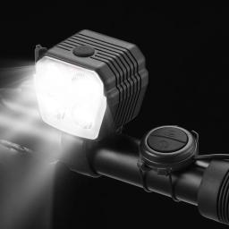 Bicicleta LED Luz Frontal com Chifre, Farol de Bicicleta, Carregamento USB, Acessórios de Ciclismo, 2 em 1, 7 Modos de Luz - Image 3