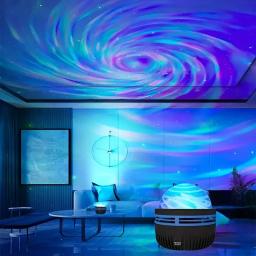 Vortex estrela projeção lâmpada, dinâmico controle remoto, ondulação água, decoração do quarto, atmosfera, nightlight, novo, 2024 - Image 5