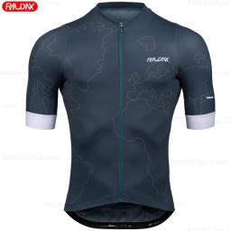 Raudax-camisa masculina de manga curta, roupa de verão, respirável, mtb, mtb, desgaste de bicicleta, 2024 - Image 3