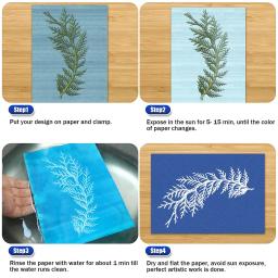 Silhueta Pintura Natureza Papel Impresso, Kid Craft Classe, DIY Arte Artesanato, Sun Papel Imprimir, Desenho Fácil, Cianotipo, 80 Pcs, 24 Pcs - Image 2